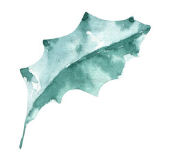 Watercolor holly berry Christmas illustration. Woodland winter forest nursery decoration for greeting card, poster, invitation,baby shower Merry Christmas,New Year, holiday print, sticker, poster art