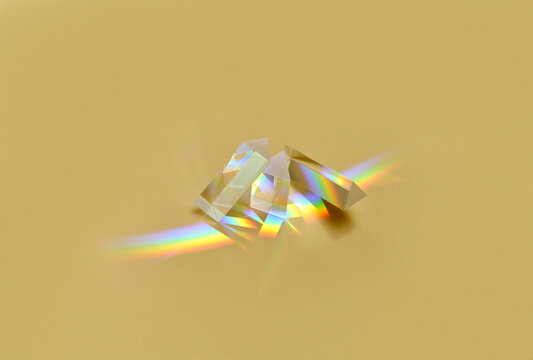 Triangular prisms with rainbow spectrum.