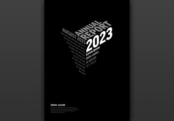 Fototapeta Dark Modern Annual Report Front Cover Page Template obraz
