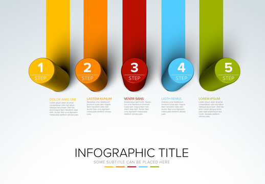 Minimalistic Five Steps Template with Cylindric Circle Steps
