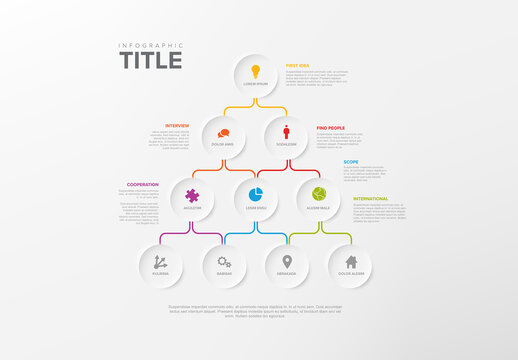 Vector Minimalist Pyramid Hierarchy Infographic Template