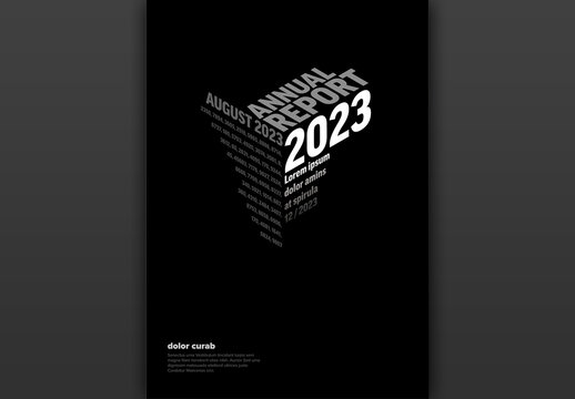 Dark Modern Annual Report Front Cover Page Template