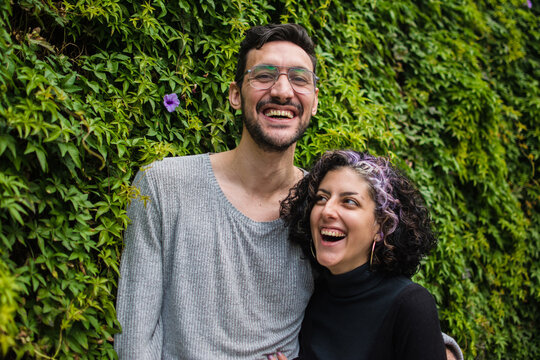 Couple laughing portrait - Powered by Adobe