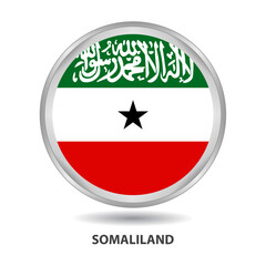 Somaliland round flag design is used as badge, button, icon, wall painting