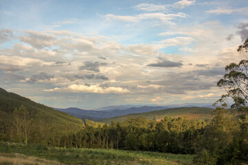 cloudy landscape in the mountains