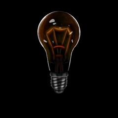 Realistic light bulb. Glowing incandescent filament lamps, electricity on and of template.