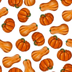 Autumn seamless pattern with pumpkins, Autumn pattern, wrapping paper, patterns, Happy Thanksgiving