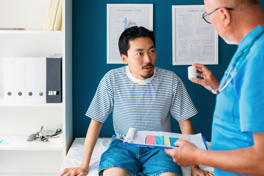 Physician Giving Pills to Patient 