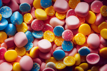 Fototapeta na wymiar Multicolored background of sweet candies