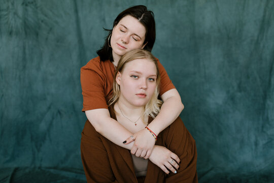 Lesbian Couple Studio Portrait