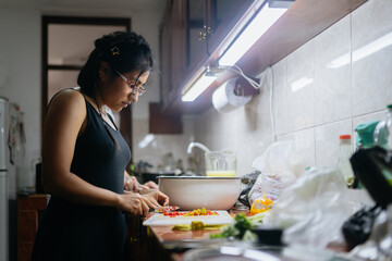 Person cooking in the kitchen