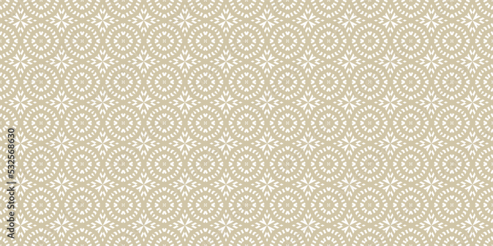 Wall mural vector ornamental seamless pattern in traditional arabian, moroccan, turkish style. golden abstract 