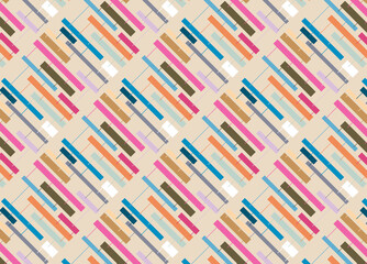 Repeating Blocks of Connected Colour form an Abstract Pattern