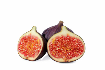 Fresh fig on white background