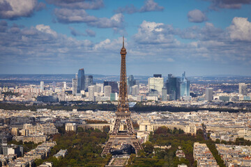 The Eiffel Tower in Paris at sunny day. France