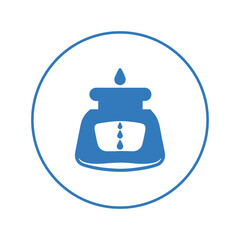 Drawing color bottle writing icon | Circle version icon |