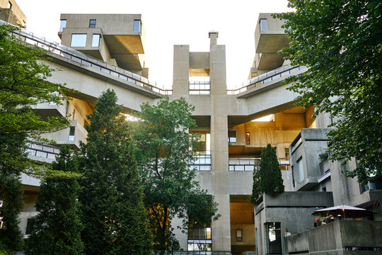 modern building at sunset