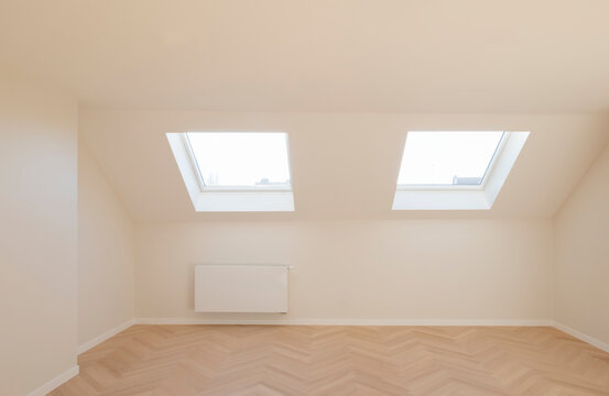 skylights in empty room