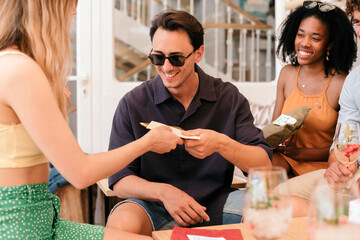 Birthday celebration, giving presents