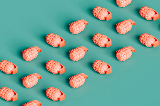 rows of Pink grenade