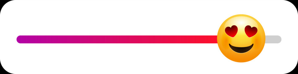 Emoticon slider template feedback poll social media creative like icon. Emoji slider