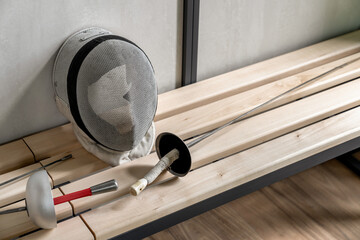 Great interior of modern fencing sport club