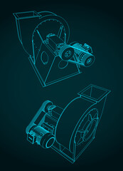 Centrifuge air blower illustration