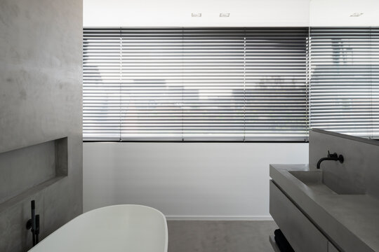 window shutter in bathroom