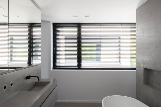mirror in bathroom