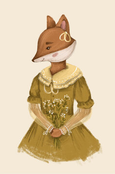 Lady Fox. Digital illustration