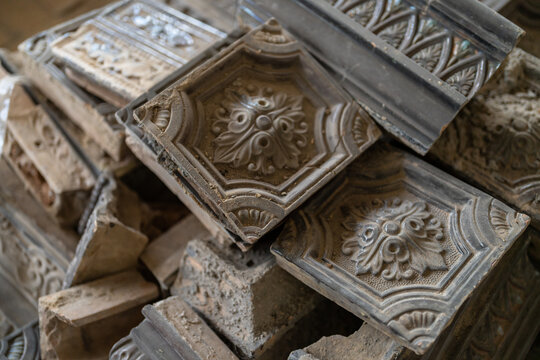 Cropped view of the many ceramic tile preparing for the renovation