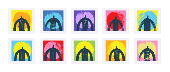 Anonymous People. Upbeat Colorful Illustration