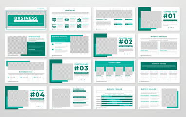 business presentation slide layout template use for corporate annual report 