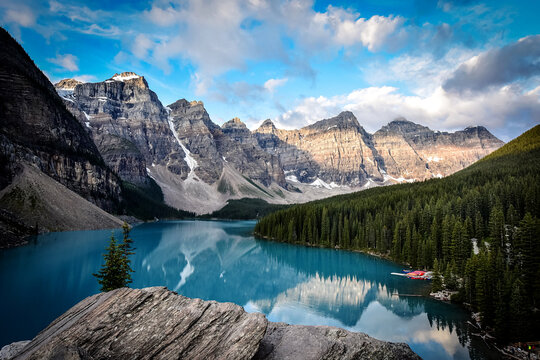 Moraine Lake At Sunrise