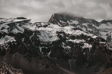 snow covered mountains - chile