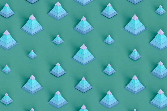 pattern of piramid financial charts 