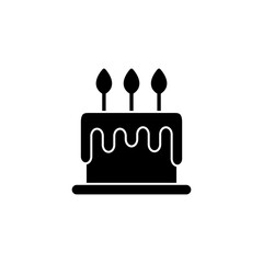 Cake icon vector for web and mobile app. Cake sign and symbol. Birthday cake icon