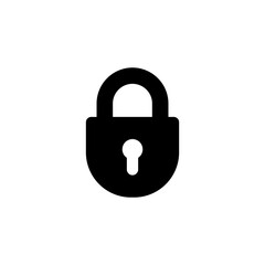 Lock icon vector for web and mobile app. Padlock sign and symbol. Encryption icon. Security symbol