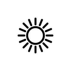Sun icon vector for web and mobile app. Brightness sign and symbol.