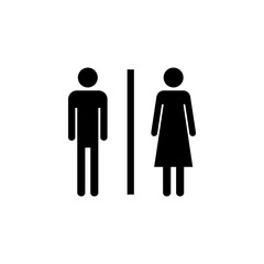 Toilet icon vector for web and mobile app. Girls and boys restrooms sign and symbol. bathroom sign. wc, lavatory