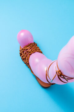 Concept which symbolizing legs puffiness and circulatory disorder