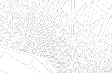 Modern architecture building vector 3d illustration