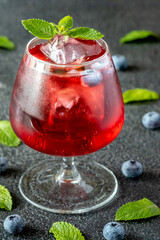 Blueberry Gin Smash cocktail