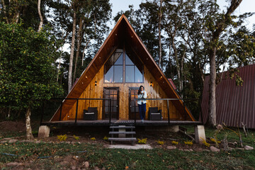 modern wood cabin