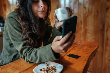 tired woman on the phone