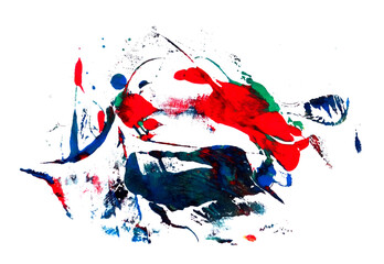 Paint spill with mysterious shapes