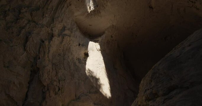 God's Eyes - erosion openings in Prohodna cave - a karst cave in north central Bulgaria, part of the Iskar-Panega geological park.