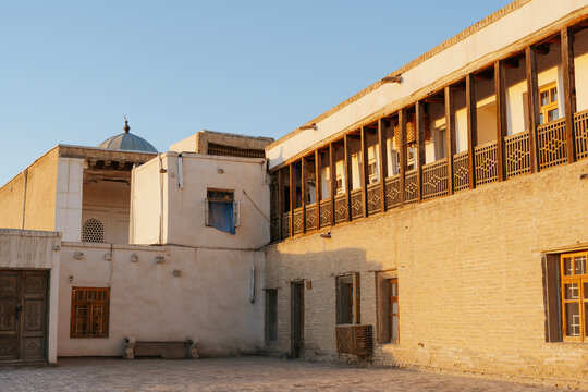 Building of Ark Fortress on sunset. Bukhara.

