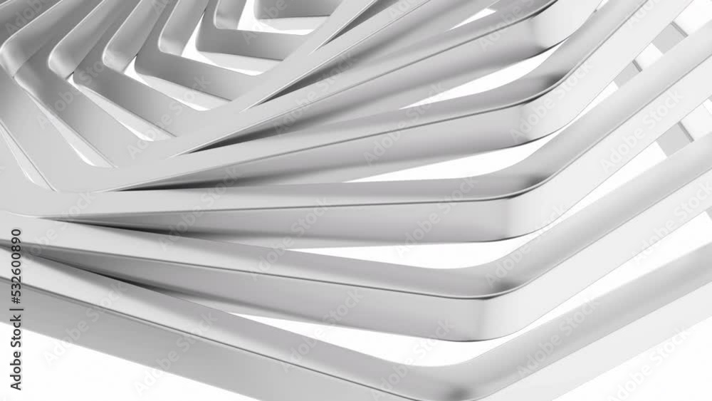 Poster metal frame with hexagonal shape, 3d rendering.