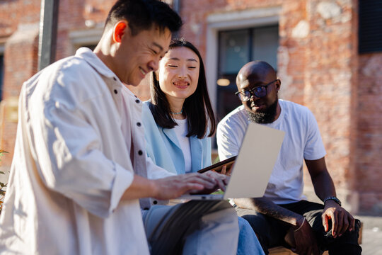 Startup workers in coworking space 